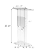 Clear Podium Plexiglass Lecturn Transparent Church Pulpit Event Wedding Debate 15411