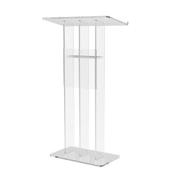 Clear Podium Plexiglass Lecturn Transparent Church Pulpit Event Wedding Debate