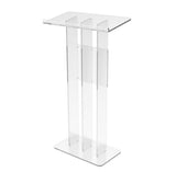 Clear Podium Plexiglass Lecturn Transparent Church Pulpit Event Wedding Debate Speech School Trini 15411