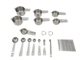 7 Measuring Cups 7 Spoons Set 1 Level 2 D Ring 1 Conversionchart Stainless Steel