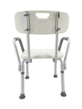 Shower Chair Bathroom Seat With Padded Armrests And Backrest Load 350 Pounds
