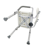 Shower Chair Bathroom Seat With Padded Armrests And Backrest Load 350 Pounds