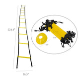 19' Agility Ladder 8 Speed Cones Training Set Carrying Bag Best Agility Training
