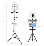Cellphone Tripod Laptop Stand Tablet Computer Holder Led Light Wireless Remote 15420