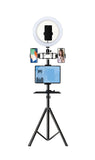 Cellphone Tripod Laptop Stand Tablet Computer Holder Led Light Wireless Remote 15420