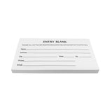 Entry Form Pads for Raffle Ticket, Contests, Ballot, luck Drawings 5.1W x 2.8W - 1,000 Forms Sheets Total Ticket Enter to Win