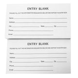 Entry Form Pads for Raffle Ticket, Contests, Ballot, luck Drawings 5.1W x 2.8W - 1,000 Forms Sheets Total Ticket Enter to Win