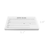 Entry Form Pads for Raffle Ticket, Contests, Ballot, luck Drawings 5.1W x 2.8W - 1,000 Forms Sheets Total Ticket Enter to Win