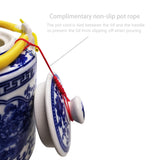 Small 2 Liter Ceramic Porcelain Teapot Tea Kettle with Floral Design, 8X6X7 Not for Stove Top 15551
