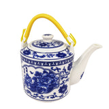 Small 2 Liter Ceramic Porcelain Teapot Tea Kettle with Floral Design, 8X6X7 Not for Stove Top 15551
