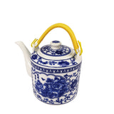 Small 2 Liter Ceramic Porcelain Teapot Tea Kettle with Floral Design, 8X6X7 Not for Stove Top 15551