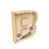Personalized Wood Piggy Bank 7 Tall Kids Saving Gift Letter Alphabet Initial 15553-B
