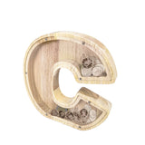 Personalized Wood Piggy Bank 7 Tall Kids Saving Gift Letter Alphabet Initial 15553-C