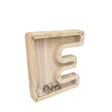 Personalized Wood Piggy Bank 7 Tall Kids Saving Gift Letter Alphabet Initial 15553-E