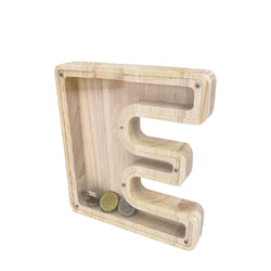 Personalized Wood Piggy Bank 7 Tall Kids Saving Gift Letter Alphabet Initial 15553-E