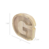 Personalized Wood Piggy Bank 7 Tall Kids Saving Gift Letter Alphabet Initial 15553-G