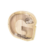 Personalized Wood Piggy Bank 7 Tall Kids Saving Gift Letter Alphabet Initial 15553-G