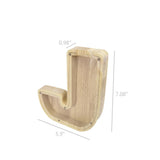 Personalized Wood Piggy Bank 7 Tall Kids Saving Gift Letter Alphabet Initial 15553-J