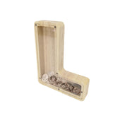 Personalized Wood Piggy Bank 7 Tall Kids Saving Gift Letter Alphabet Initial 15553-L