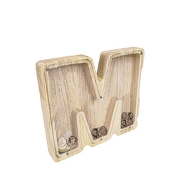 Personalized Wood Piggy Bank 7 Tall Kids Saving Gift Letter Alphabet Initial 15553-M