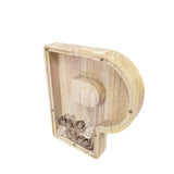 Personalized Wood Piggy Bank 7 Tall Kids Saving Gift Letter Alphabet Initial 15553-P