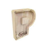 Personalized Wood Piggy Bank 7 Tall Kids Saving Gift Letter Alphabet Initial 15553-P