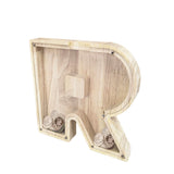 Personalized Wood Piggy Bank 7 Tall Kids Saving Gift Letter Alphabet Initial 15553-R
