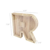 Personalized Wood Piggy Bank 7 Tall Kids Saving Gift Letter Alphabet Initial 15553-R