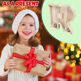 Personalized Wood Piggy Bank 7 Tall Kids Saving Gift Letter Alphabet Initial 15553-R