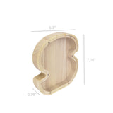 Personalized Wood Piggy Bank 7 Tall Kids Saving Gift Letter Alphabet Initial 15553-S