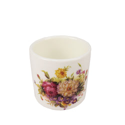 Small 2 PACK Ceramic Porcelain Tea Cup with Floral Design, 2.5X2.5X2.75, 10 Oz 15556-2PK