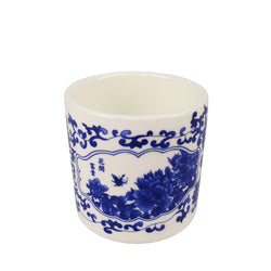 Small 2 PACK Ceramic Porcelain Tea Cup with Floral Design, 2.5X2.5X2.75, 10 Oz 15557-2PK