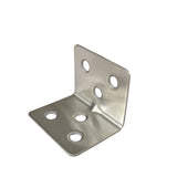 FixtureDisplays? 10 Pcs 1.2 X 1.2 X 1.5 inch L Brushed Stainless Steel Metal Corner Braces w/ 60 Screws, Countersunk Hole, Right Angle Crate Bracket 15568
