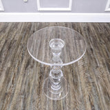 Clear Acrylic End Table Side Drink Coffee Round Night Stand Riser Glorifier14X21 15573