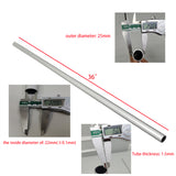6063 Aluminum Anodized Sand Blasted Round Tube,25mm OD,22mm ID 1.5mm Wall Thickness X 36 Inches Long Seamless Aluminum Straight Tubing Tolerance: +/- 0.2mm 15577-36"