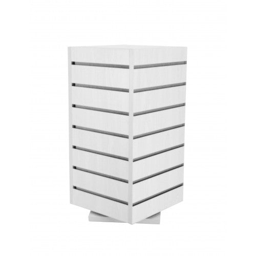 4 Sided Slatwall Counter Spinner White Display Rack Giftware Merchandiser Stand 15591-WHITE