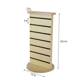 2 Sided Slatwall Counter Spinner Maple Display Rack Great for Gift,Jewelry 15592