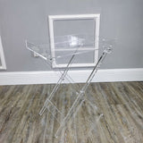 Acrylic Folding Tray Table Clear Side Transparent Acrylic End Clear Furniture 15593