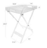 Acrylic Folding Tray Table Clear Side Transparent Acrylic End Clear Furniture 15593