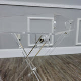 Acrylic Folding Tray Table Clear Side Transparent Acrylic End Clear Furniture 15593