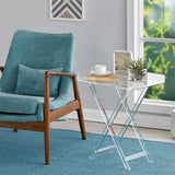 Acrylic Folding Tray Table Clear Side Transparent Acrylic End Clear Furniture 15593