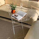 Acrylic Folding Tray Table Clear Side Transparent Acrylic End Clear Furniture 15593