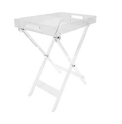 Acrylic Folding Tray Table Clear Side Transparent Acrylic End Clear Furniture 15593