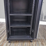 Server AV Cabinet Audio Video Equipment Rack Lock Keys Metal Black 37U w/Shelf? 15594