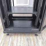 Server AV Cabinet Audio Video Equipment Rack Lock Keys Metal Black 37U w/Shelf? 15594