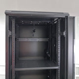 Server AV Cabinet Audio Video Equipment Rack Lock Keys Metal Black 37U w/Shelf? 15594