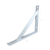 Metal White Bracket for Shelves Wall Mount 15635