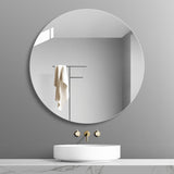 20" Disc Round Acrylic Mirror Plastic Shatter Proof Bath Room Dorm Safety Mirror 15639-20"