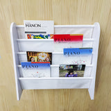 4-Tier Book Megazine Rack Bookshelf Storage 25X11X23.6" Floor Stand Wallmount 15648