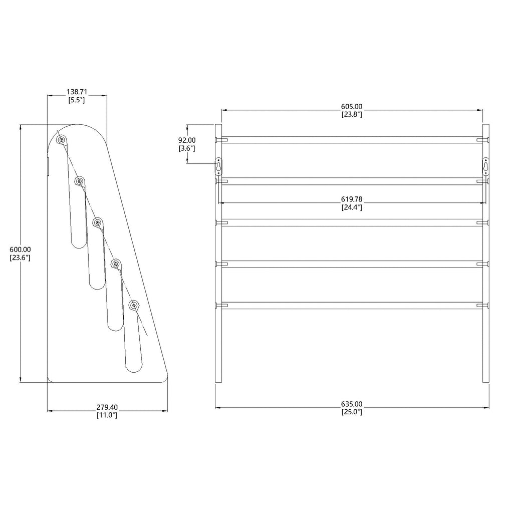 4-Tier Book Megazine Rack Bookshelf Storage 25X11X23.6